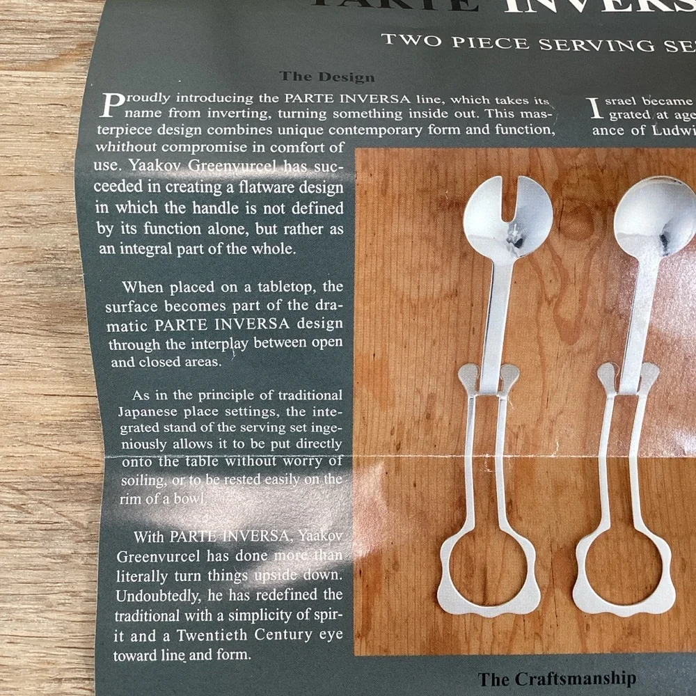 Parte Inversa (Stainless 18/10) by Ameico Two Piece Salad Serving Set